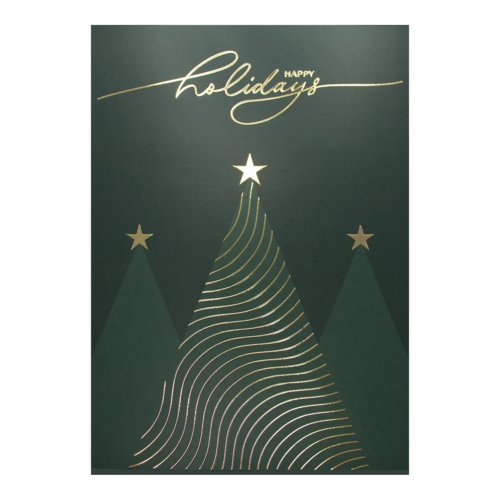 Christmas postcards with spot hot foil stamping, A6 4