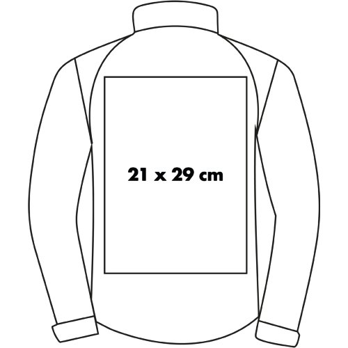 Men's softshell jacket with full zipper.