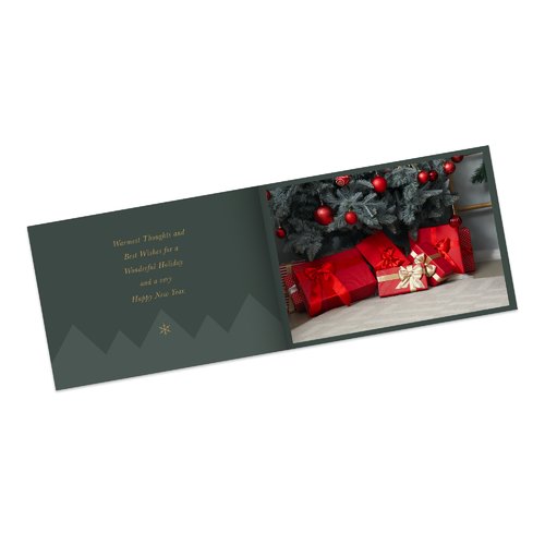 Folded Christmas cards with spot hot foil stamping, portrait, A6 2