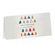 Folded Christmas cards with spot relief varnish, DL landscape, long side creasing